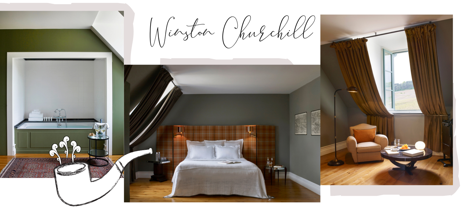 Chambre Winston Churchill au Chateau de Sacy