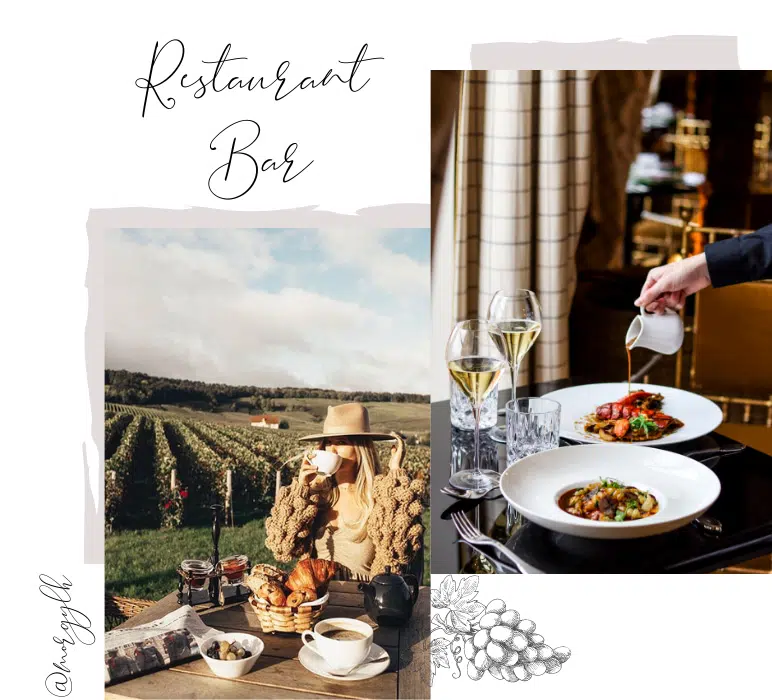 Images du restaurant et du bar du Château de Sacy